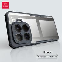 XUNDD Dėklas Xiaomi 15T Pro, Mi 15 T Korpusas, Skaidrus Telefono Viršelis, Apsauginis Bamperis su Oro Pagalvėmis, Apsauginiai Dėklai For Xiaomi 15T Pro juoda