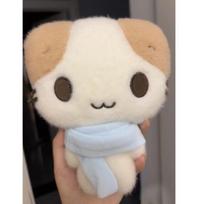Cute scarf marshmallow cat handmade plush doll doll pendant for gift girl 18Cm