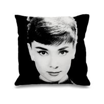 Audrey Hepburn Pagalvės Kėdės Pagalvėlė Namai ir Dekoras Dvigulė Lova Lininė Pagalvės Užvalkalas Dekoras 40x40 Pagalvės Užvalkalai Dekoratyvinis Užvalkalas 12x12Inch