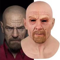 Breaking Bad Baltos spalvos kaukė Lateksinė Plika galva Senis Helovino Cosplay rekvizitas Beige