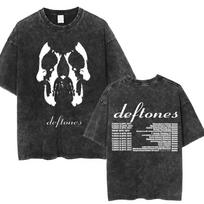 Deftones Briedžio Skeletas Raudonas Grafinis Derliaus Plautuvės Dydžio Viršutinė Dalis T-shirt, Unisex Alternatyvaus Metalo Gerbėjų Gatvės Drabužis T-shirt, 100% Medvilnės Atsitiktinis Trumpomis Rankovėmis Viršutinė Dalis L