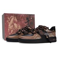 Nike Air Force 1 Žengia į Naują Kelionę Atsparūs Dilimui Žemi Kateboardo Batai Unisex Juodi Rudi CW2288-001(Komanda691--) 40 black