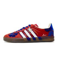 Adidas Originals GAZELLE INDOOR Walking Planet, Crimson Blue Flower Shadow Low top Skateboard Shoes Unisex Red Blue IF1808(Team1492-) 43⅓