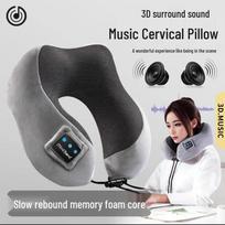 U formos Bluetooth kaklo pagalvė su stereo garsu kelionėms ir biurui 28x25x13 tamsiai mėlyna spalva