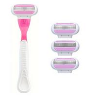 1 Handle + 18 Blade Women Safe Razor Blades Face/ Leg/ Armpit/ Bikini Beauty Hair Removal Shaving Compatible Venus Shaver