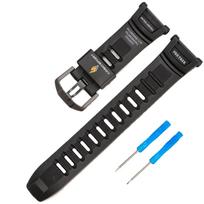 Casio Protrek Unisex laikrodis 18mm Pakeitimas 21mm PRG-130-1V PRW-1500-1V PRW-1500J-1 PRW-1500J-1 – Priedai, Derva, juoda