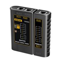 ANENG M469D tinklo kabelio testerio poravimo priemonė, skirta RJ11 RJ45 telefono linijoms su LED juoda