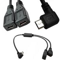 Skirstytuvas ir Micro USB kabelis, 5 kontaktų kištukas į 2 lizdus, kairiojo dešiniojo kampo, įkroviklis, 2 viename duomenų laidas, pusės 30 cm adapteris A