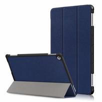 Dėklas Huawei MediaPad M5 10,8 colio planšetiniam kompiuteriui, itin plonas PU odos stovas-dėklas MediaPad M5 10,8 colio planšetiniam kompiuteriui, dėklas+plėvelė+rašiklis M5 10.8" tamsiai mėlyna spalva