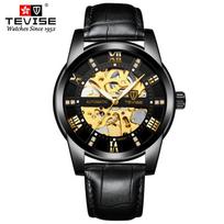 Naujas TOP prabangus vyriškas laikrodis su dėžute Hollow Fashion vyriškais mechaniniais laikrodžiais