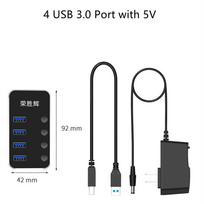 Kelių prievadų USB 3.0 skirstytuvas 7/10 prievadų plėtiklis Keli USB 3.0 12v maitinimo adapteris USB šakotuvas su jungikliu nešiojamojo kompiuterio prijungimo stočiai RSH516-5V2A