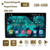 „Android“ automobilio radijo GPS, skirtas „Citroen Berlingo B9 Peugeot Partner 2008-2019“ galvos blokui „Carplay“ vaizdo grotuvas Nr. 2 din DVD 2+32GB 1+16GB
