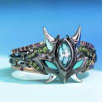 Žaidimas Genshin Impact Xiao Cosplay Ring Bane of All Evil Yaksha kaukė Unisex dizaino žiedai Priedai Papuošalai Dovanos 7
