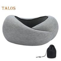 Kelioninė kaklo pagalvė Orlaivio atminties putplasčio kaklo atramos pagalvėlė Reguliuojama Ergonomiško dizaino Plaunama kaklo pagalvė tamsiai pilka spalva