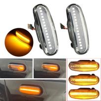 2x Dinaminis dūmų LED šoninis žymeklis, skirtas Fiat Panda Punto Evo Stilo Qubo Peugeot Citroen Lancia Musa 350
