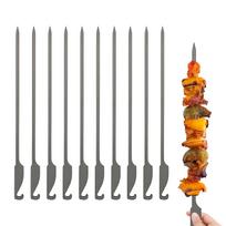 10 vnt Plokšti Ti kepsninių iešmeliai lauko kiemo piknikas ant grotelių kepsninė Kabob iešmeliai BBQ lazdelės 25cm