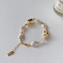 Barokinis gėlavandenių perlų karoliai: Elegantiška retro raktikaulio grandinėlė moterims Bracelet