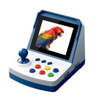 POWKIDDY A6 Plus retro delninė žaidimų konsolė su 1000+ klasikinių žaidimų nešiojamu žaidimų grotuvu su 3D mėlyna/balta