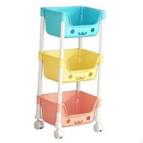 3 Tier Cart for Kitchen Storage and Organization with Wheels Style A