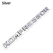 3D ABS KOMPRESSOR Logotipas Automobilio Ženklelis Emblema Lipdukai C180 C200 W212 C55 CLK200 W204 W205 SLK230 CLS350 E300 Silver(18.8*1.4cm)