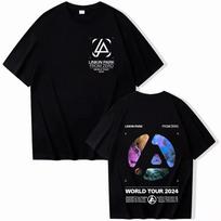 Mada Oficialūs Vyriški Linkin-Park Iš Nulio Pasaulinio Turo Marškinėliai Unisex Harajuku O-kakliukas Trumpomis Rankovėmis Pop Muzikos Marškinėliai Fano Dovana M