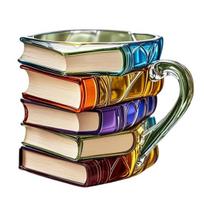 Dažytas knygų puodelis, akrilinis gėrimų kavos puodelis, 11oz skaitymo įkvėptas puodelis, naujoviška knygų servetėlė, literatūros mylėtojo dovanos