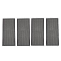 4 vnt. magnetiniai grindų ventiliacijos dangteliai 5,5x12 colių magnetinis PVC ventiliacijos tinklelis sienoms, luboms juoda