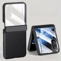 Suitable for Xiaomi Mix Flip Mobile Phone Case Film Integrated Folding Screen Full-inclusive Anti-fall Business Spring Hinge Plain Leather Case Xiaomi Mix Flip