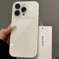 Prabangus Jelly Makaron Didelis Kameros Apsaugos Telefono Dėklas iPhone 17 16 15 14 13 12 Pro Max Plus Kietas Akrilinis Saldainio Blizgus Dangtelis iPhone 17 Pro Max balta