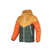 Nike Windrunner Pūkinis Striukė Su Gobtuvu Vyriška Viršutinė Apranga Oranžinė Žalia 928834-727 M