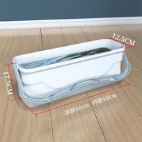 60 cm Ypač didelis sulankstomas stačiakampis plastikinis šluotos kibiras buitiniam laikymui ir plovimui Foldable