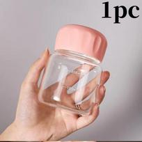 1/2 VNT. 300 ml Mažas vandens buteliukas Plastikinis Nešiojamas Neperšlampamas Puodelis Sulčių Pieno Gėrimo Puodelis su Skale Lauko Virtuvės Mokyklai rožinė