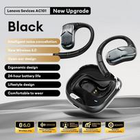 Lenovo AC101 Atvirų ausų oro laidumo ausinės su kabliukais – Bluetooth 6.0, 14,2 mm Hi-Fi garsiakalbis, 30 val. baterija, ENC HD skambučiai, IPX4 atsparumas vandeniui sportui juoda