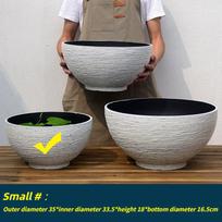 Vario Monetos Žolė Pinigų Žolė Gėlių Vazonas Plastikinis Imituotas Akmuo Ypač Didelė Dubuo Lotoso Vazonas Neakytas Vandens Lelijų Lotoso Vazonas style4