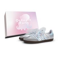 Adidas Originals SAMBA OG Vokietijos armijos sportbačiai Unisex žemi Balti/Mėlyni/Sidabriniai B75806(Team826-S-BOX) 40⅔
