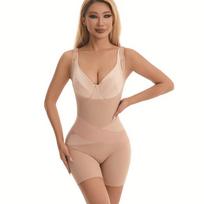 Plus-Size Seamless Bodysuit: Cross-Strap, Bust-Lifting, Double-Layer Waist Cinching, Hip Lifting, U-Neck Support M odos spalva spalva