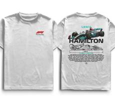 Lewis Hamilton Ferrari lenktyninio automobilio grafikos marškinėliai Vyrams Moterims Medvilniniai Laisvalaikio Per dydį Gatvės Hip Hop Trumpomis Rankovėmis Moteriški Vyriški Drabužiai 4XL