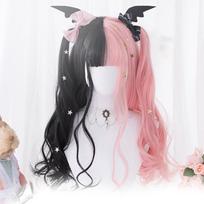 LUPU Lolita sintetinis perukas Mėlynas Rožinis Bob Ilgabangis Perukai Moterims Genshin Impact Wig Cosplay Daily Blonde Purpurinis perukas 65CM