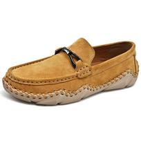 Vyriški natūralios odos laisvalaikio odiniai batai, vyriški batai, patogūs vairavimo batai, mokasinai, vyriški plokščiapadžiai batai 43 geltona