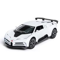 1/32 mastelio „Bugatti Centodieci Diecast“ automobilio modelio žaislas, patraukiama atgal žaislinė transporto priemonė su garsu ir šviesa, skirta vaikams, mažiems berniukams, mergaitėms, dovanų kolekcija 1/32-16x7x4cm balta