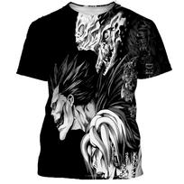 Death Note marškinėliai Anime Manga 3D spauda Gatvės drabužiai Vyrams Moterims Mada O-kaklas Didelio dydžio Marškinėliai Harajuku Vaikų Marškinėliai Viršūnės Drabužiai M