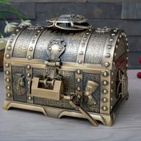 1vnt metalinė kūrybinė kelių sluoksnių papuošalų dėžutė, aukščiausios klasės išskirtinė didelė laikymo dėžutė su užraktu, idealus pasirinkimas dovanoms ruda