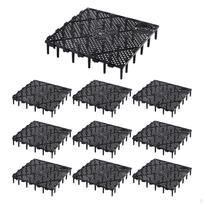 10 vienetų akvariumo dugno filtras, tinklelio skirstymo padėklas smėliui žvyrui, priedai Black