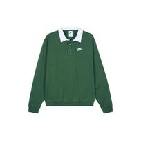 Nike Club Fleece Spalvotas Ilgomis Rankovėmis Polo Vyriški Viršutiniai Drabužiai Eglės Žalia DX0538-323 XL black