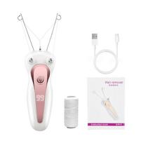 Elektrinis kūno plaukų šalinimo įrankis, moteriškas medvilninis sriegis, rankinis skustuvas skustuvas Lady Beauty kaklo įkraunamas plaukų epiliatorius rožinė