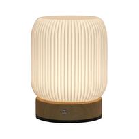 „Wood Grain Touch“ naktinis apšvietimas „Pat“ stalinis šviestuvas miegamojo prie lovos esantis šviestuvas aplinkos apšvietimas su įmontuotu Three Colors