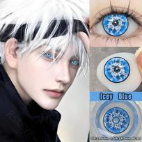 „MillCreek Cosplay“ anime kontaktiniai lęšiai 14,5 mm, skirti naudoti vienerius metus, skirti naudoti Gojo Satoru makiažui Helovinui, Cosplay (Pirkite 1, gaukite 1 nemokamai) 0 mėlyna