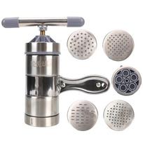 Stainless Steel Making Spaghetti Press Pasta Machine Manual Noodle Maker Fruits Juicer With 5 Pressing Moulds Multifunctional sidabras