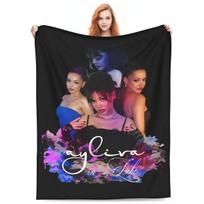 Ayliva In Liebe Tour 2024 Koncertinė antklodė Dainininkė Muzika Kelionės Lėktuvas Pliušinė antklodė Pūkuota sofos lova Flanelinė lovatiesė 30x40in