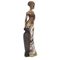 Afrikos statulėlė Afrikos retro tikroviška išvaizda patvari derva ryškios spalvos Afrikos skulptūra skirta G04173A